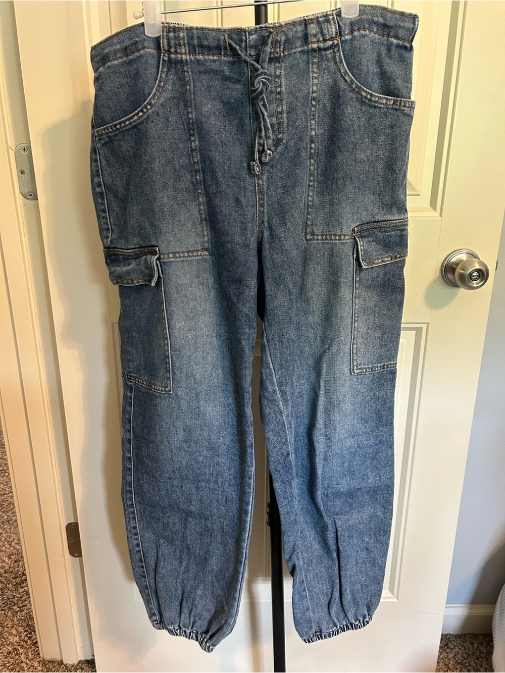 No Boundaries Denim Blue Elastic Waist Jeans